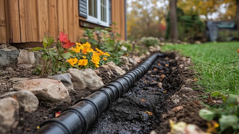 Black Mulch Installation